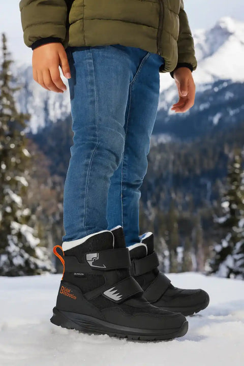 Jack Wolfskin Boy's Black Polar Bear Texapore Mid VC K Boots |Jack Wolfskin in Lebanon