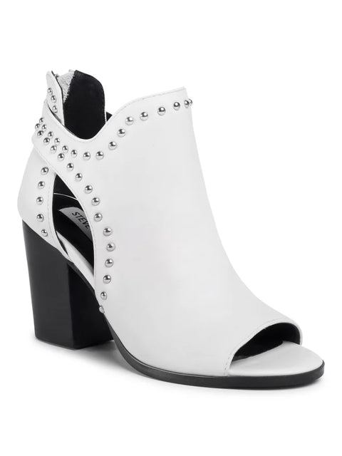 Steve Madden Women's White Leather Moxie Sandal | Steve Madden In Lebanon