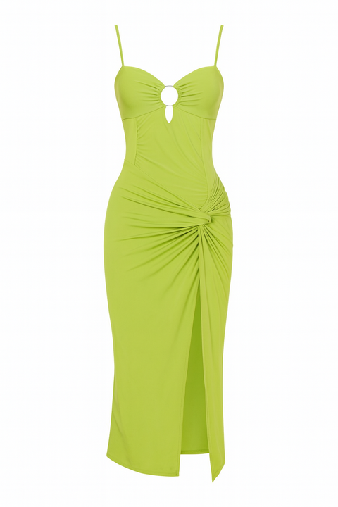 Forever 21 Women's Bright Green Cutout Sleeveless Dress | Forever 21 In Lebanon