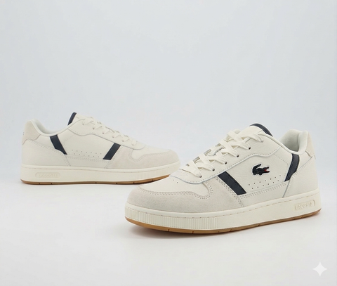 Lacoste Unisex White T-clip Leather Foot Locker Sneakers | Lacoste In Lebanon