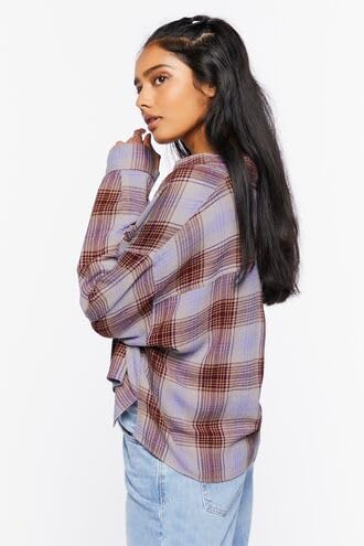 Forever 21 Women's Multicolor Checkered Long Sleeve Shirt | Forever 21 In Lebanon