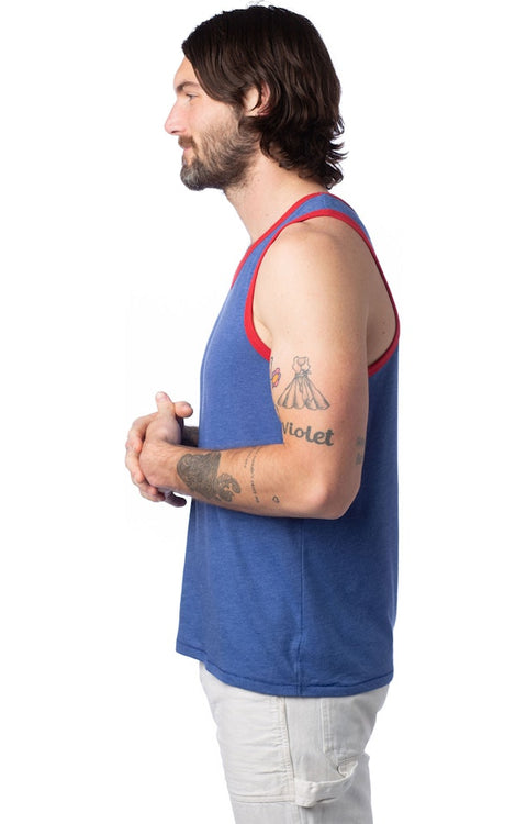 Alternative Men's Royal Blue & Red Sleeveless Tank Top | Alternative In Lebanon