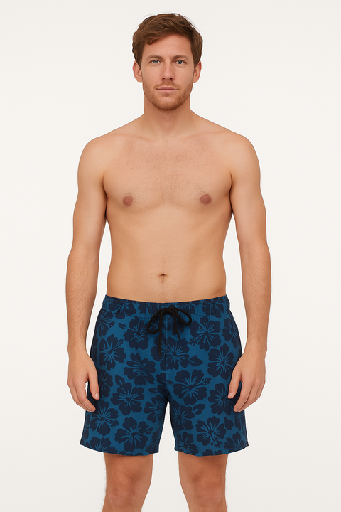 Forever 21 Men's Petrol Floral Printed Short | Forever 21 In Lebanon