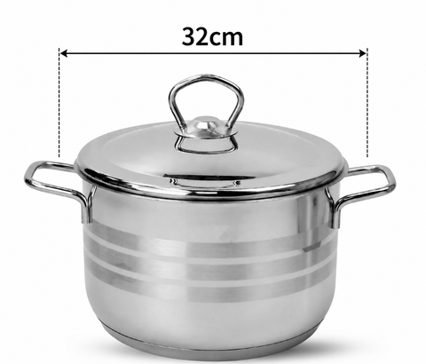 Bonera Stainless Steel Deep Pot 32cm | Bonera In Lebanon