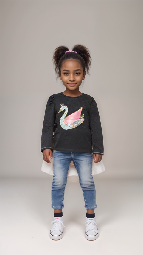 S.Oliver Girl's Black Long-Sleeve Blouse |S.Oliver in Lebanon