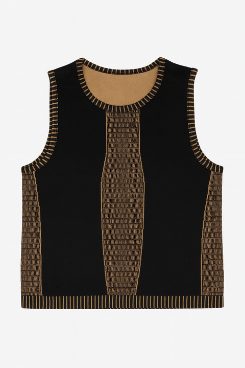 Forever 21 Women's Black & Brown Sleeveless Crop Top | Forever 21 In Lebanon