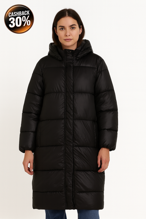 LeGer Women's Long Dark Gray Puffer Coat | LeGer In Lebanon