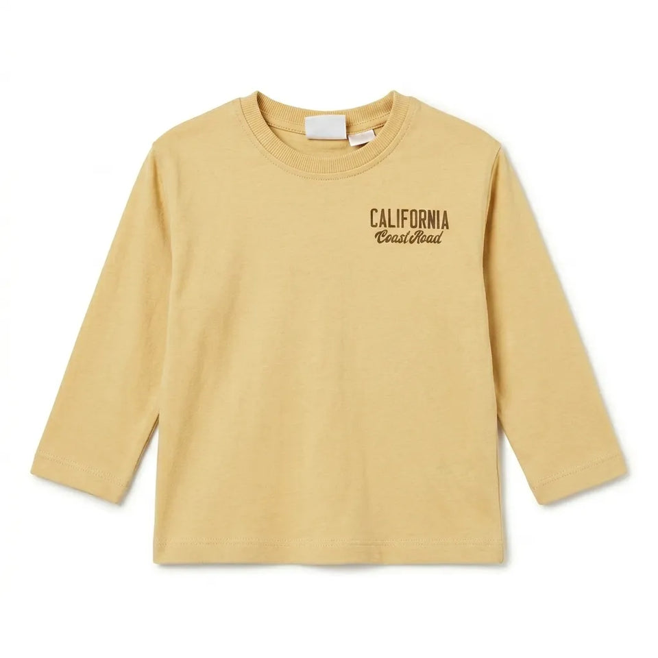 Zara Boy's Yellow California Coat Road Graphic Long Sleeve Blouse|Zara in Lebanon