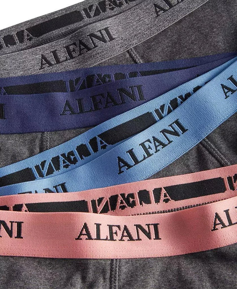 Alfani Men's Dark Gray Pack Of 4 Contrast Waistband Boxer Briefs | Alfani in Lebanon