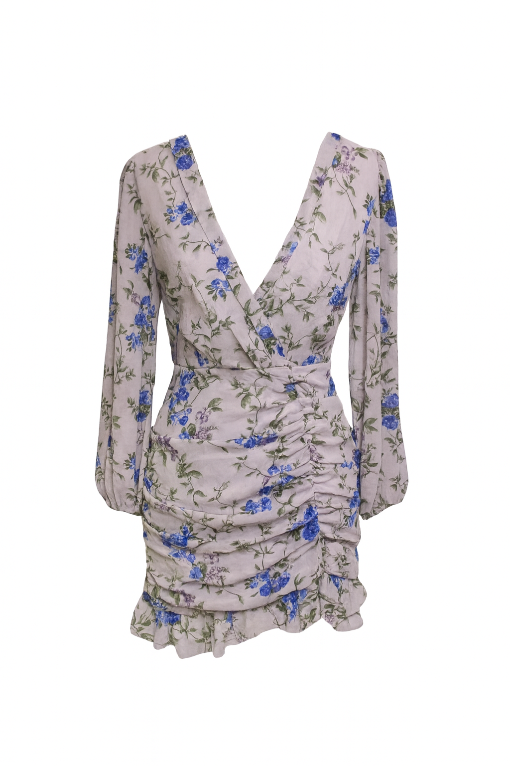Forever 21 Women's Lavender Multi Long Sleeve V Neck Dress | Forever 21 In Lebanon