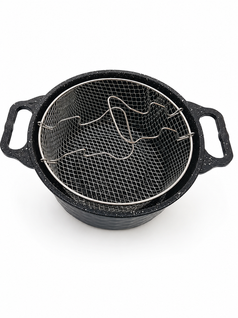 GVS Black Non-Stick Deep Fry Pot | GVS In Lebanon