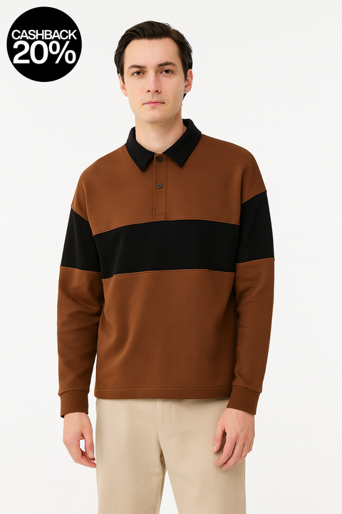 LeGer Men's Brown/Black Long-Sleeve Sweatshirt |LeGer in Lebanon