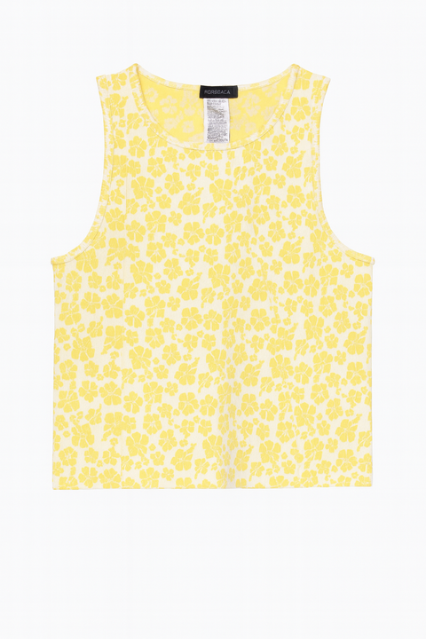 Forever 21 Women’s Yellow Floral Printed Sleeveless Blouse |Forever 21 In Lebanon