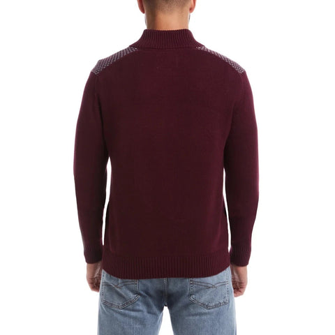Weatherproof Vintage Men’s Burgundy 1/4 Zip Holiday Sweatshirt |Weatherproof Vintage  In Lebanon