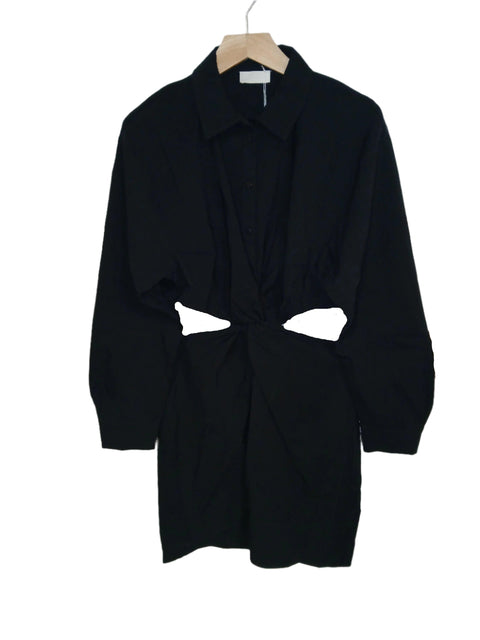 LeGer Women's Black Open-Back Long-Sleeve Dress| LeGer in Lebanon