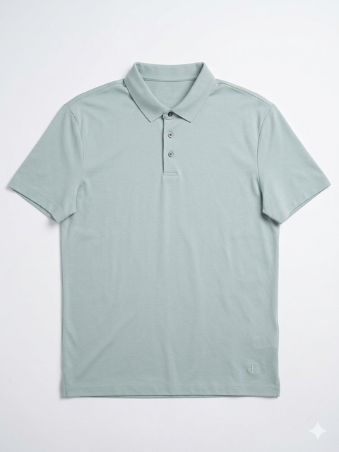 Calvin Klein Men's Sage Green Short-Sleeve Polo T-Shirt|Calvin Klein In Lebanon