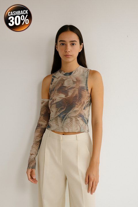 Forever 21 Women's Multicolor Sleeveless Blouse | Forever 21 In Lebanon