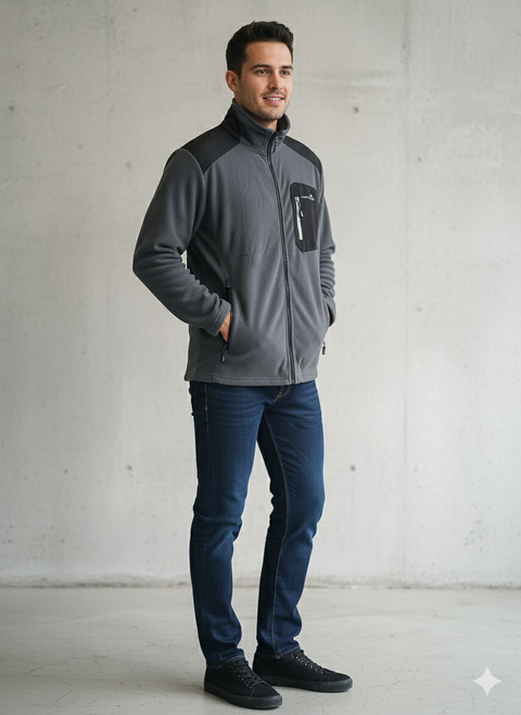 Moorhead Men's Dark Gray Fleece Edgar Jacket | Moorhead In Lebanon