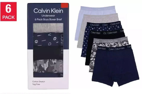 Calvin Klein Boy's Multicolor Cotton Stretch 6 Pack Boxer | Calvin Klein In Lebanon