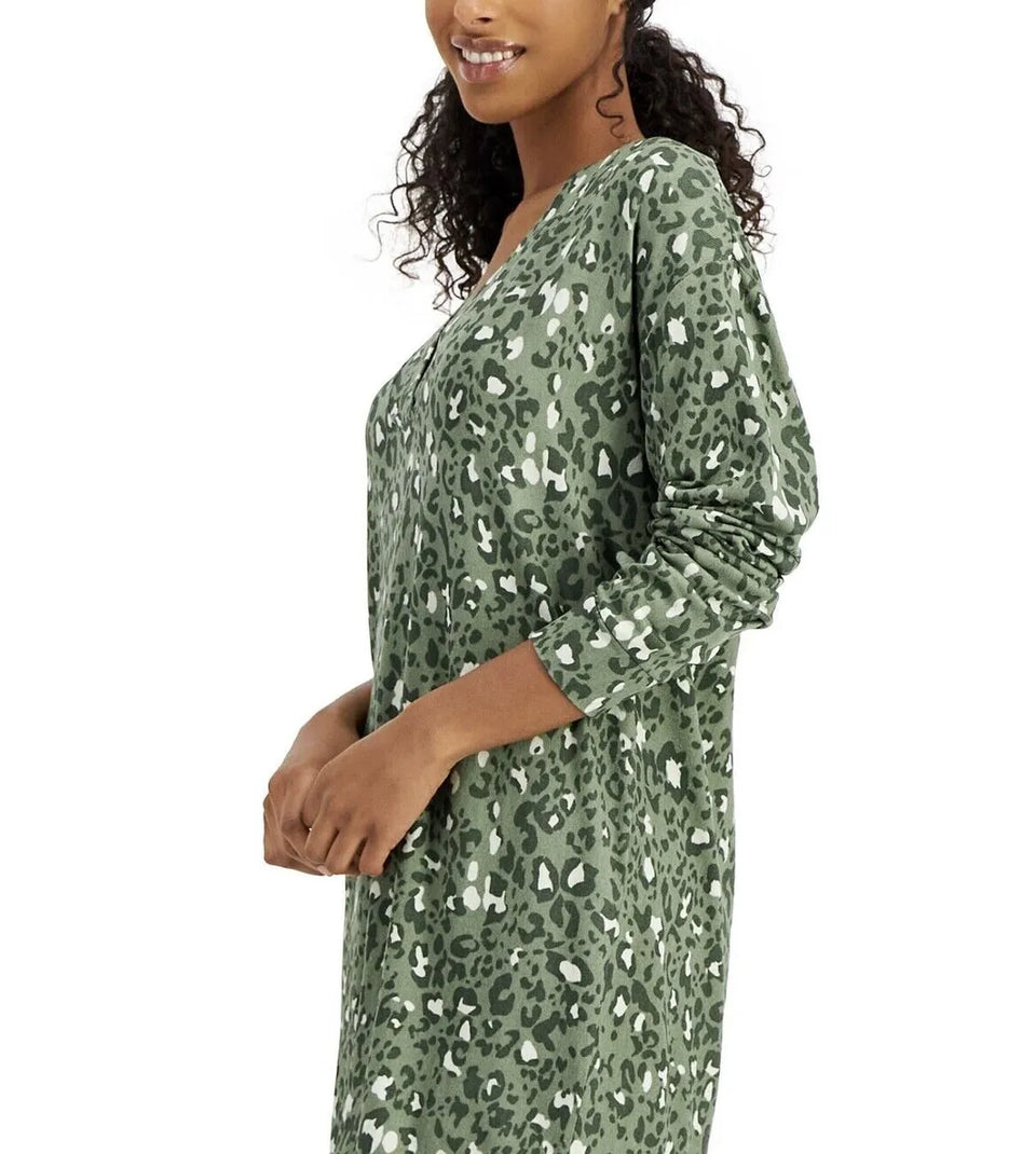 Jenni Womens Printed Long-Sleeve Sl Mountain Sage Animal ABU330