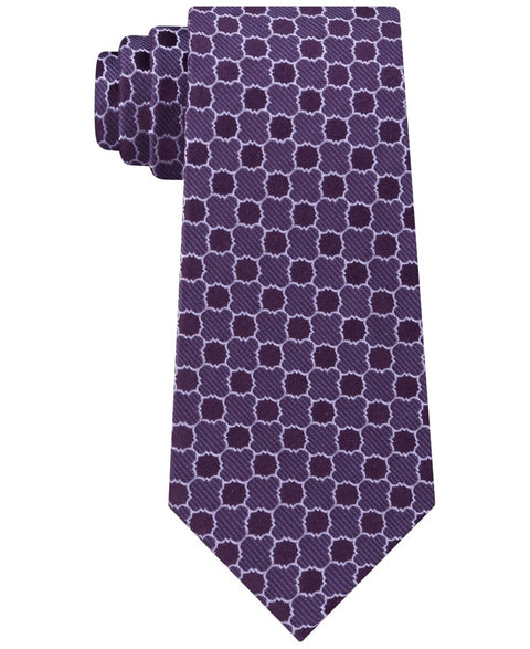 Calvin Klein Men's Purple Lattice Medallion Tie | Calvin Klein In Lebanon