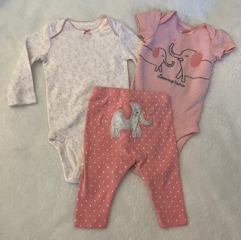 Carters Baby Girls 3Pc Pink Set ABFK53