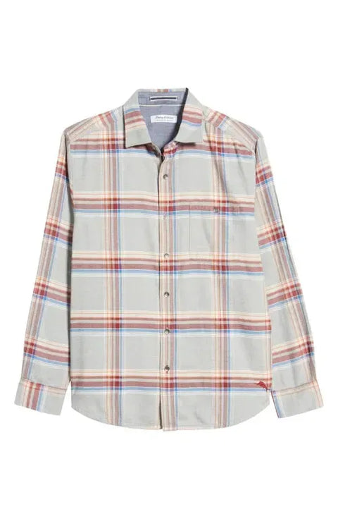 Tommy Bahama Men's Light Grey Men's Shirt ABF608(ft5,lr95)