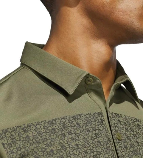 Adidas Men's Olive Green Printed Polo T-Shirt|Adidas In Lebanon
