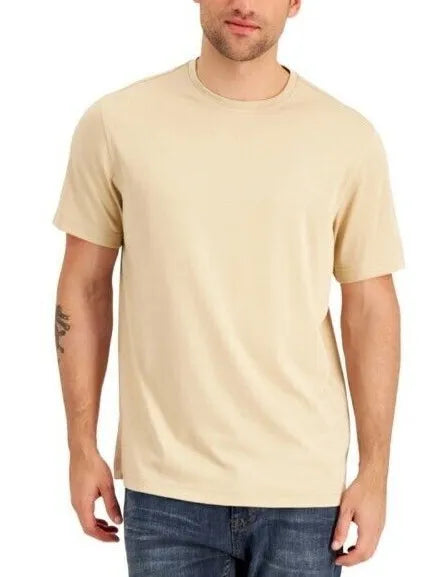Alfani Men's Beige T-Shirt ABF799 shr(ll5,7,8,9,11) SHR