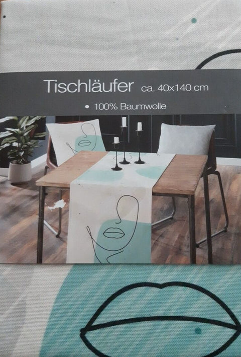 Oeko-Tex Multicolor Aqua Cotton Table Runner 40 x140cm | Oeko-Tex  In Lebanon