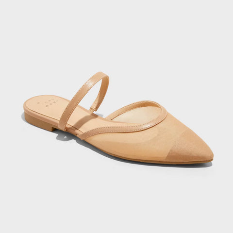 A New Day Women's Beige Vienna Mesh Mule Slipper | A New Day In Lebanon