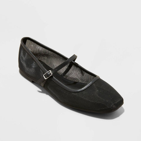 Wild Fable Women's Black Elsa Mary Jane Ballet Flats |Wild Fable In Lebanon