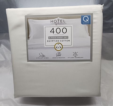 Hotel Signature Sateen 400 Thread Count 6 Piece Queen Sheet Set   | Hotel Signature In Lebanon