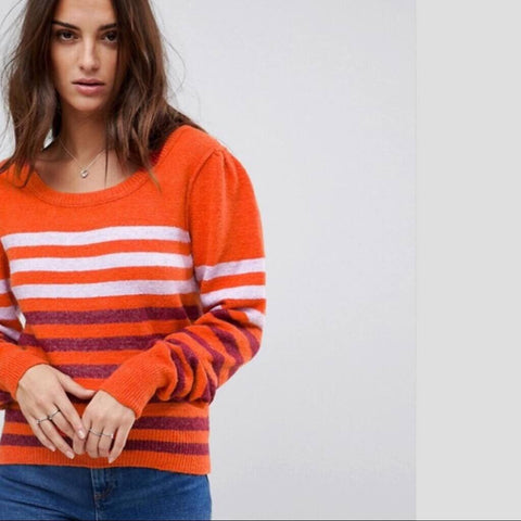 Free People Complete Women's  Orange Sweatshirt AMF644