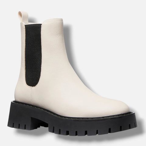 Michael Kors Women's White Leather Howler Chelsea Boots | Michael Kors in Lebanon