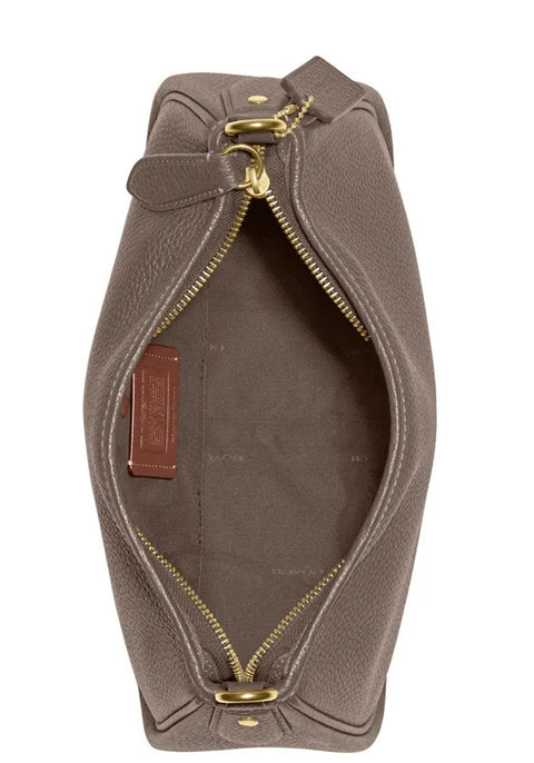Coach Soft Pebble Leather Cary Cross dark Stone | Coach In Lebanon