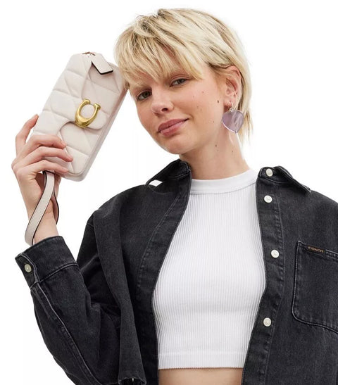 Coach Women's White Quilted Pillow Leather Tabby Cross Body Bag's | Coach In Lebanon