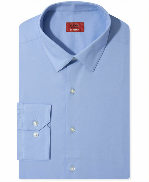 Alfani Men's Blue Solid Dress Shirt | Alfani In Lebanon