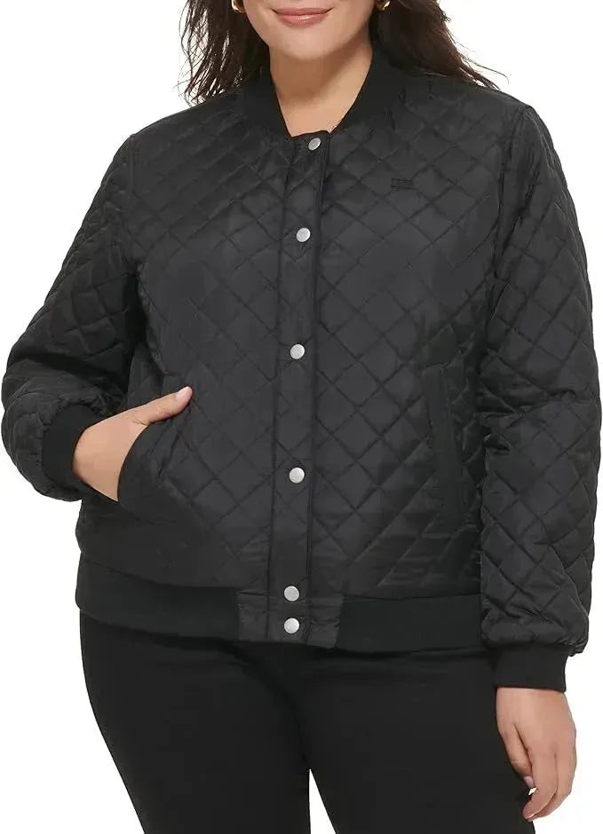 Levi's Women's Black Diamond Quilted Bomber Jacket| Levi's In Lebanon