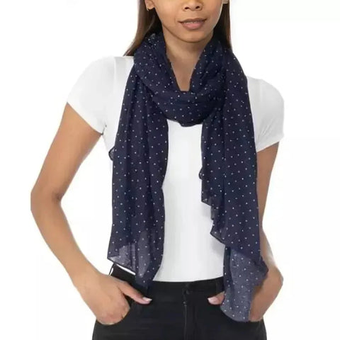 Jenni Women's Navy Spot Printed Scarf| Jenni In Lebanon