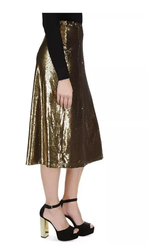 Michael Kors Women's Gold Sequin A-line  Skirt | Michael Kors In Lebanon