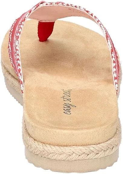 Easy Street Women's Red Starling Flat Slipper |Easy Street  In Lebanon