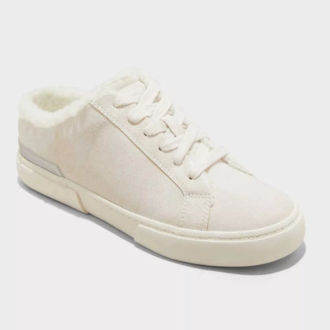 Universal Thread Women's White Penny Shearling Mule Sneakers |Universal Thread In Lebanon
