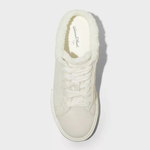 Universal Thread Women's White Penny Shearling Mule Sneakers |Universal Thread In Lebanon