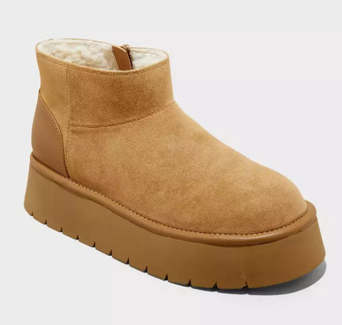 Wild Fable Women's Tan Missy Platform Boots | Wild Fable In Lebanon