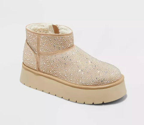 Wild Fable Women's Beige Missy Platform Boots | Wild Fable In Lebanon