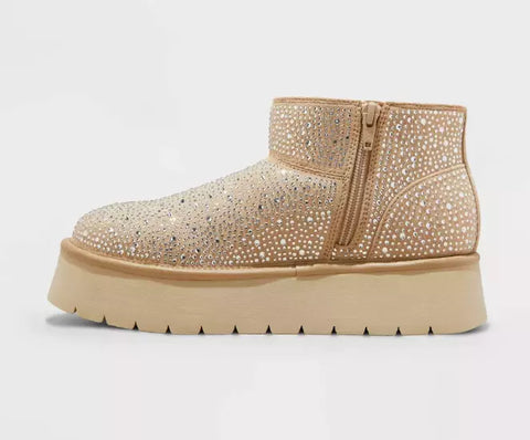 Wild Fable Women's Beige Missy Platform Boots | Wild Fable In Lebanon