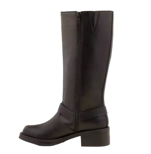 Wild Fable Women's Dark Brown Rebel Tall Moto Buckle Boots | Wild Fable In Lebanon