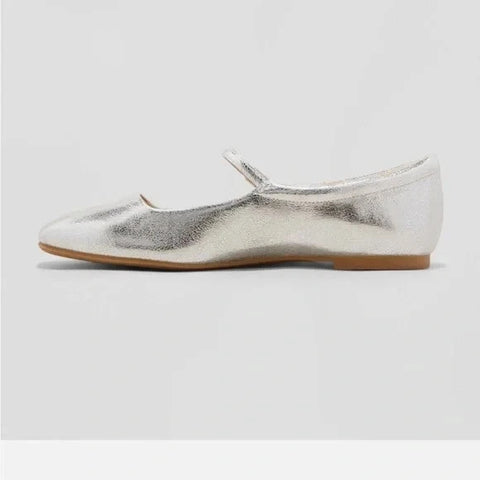 Wild Fable Women's Silver Elsa Mary Jane Ballet Flats |Wild Fable In Lebanon