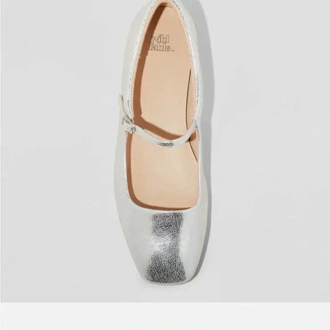Wild Fable Women's Silver Elsa Mary Jane Ballet Flats |Wild Fable In Lebanon